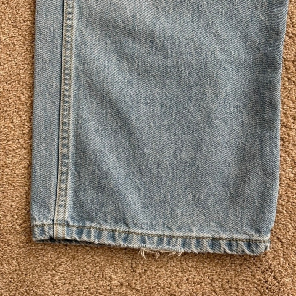 Cabelas Mens Jeans Relaxed Fit 42/29 Light Blue Wash Cotton Straight Leg Rugged - Picture 10 of 11